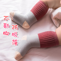Baby Socks Pure Cotton Newborn Spring Autumns Newborn Baby Socks Anti-Pedaling Longdrum Midcylinder Child Without Bone Thin