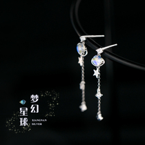 Lane South 925 Sterling Silver Dream Planet earrings female sterling silver 2021 new creative earrings niche design earrings