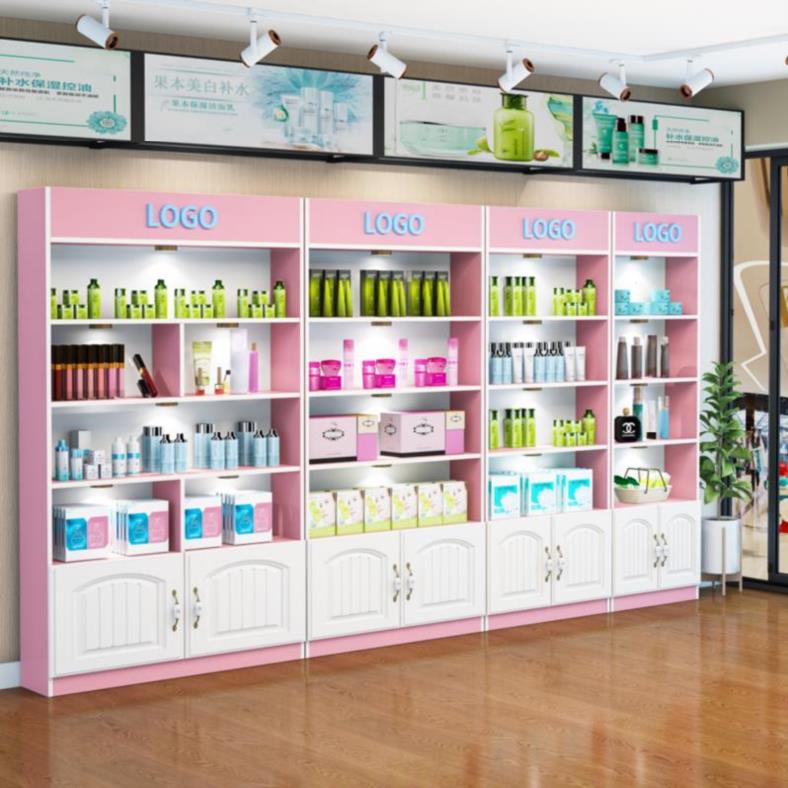柜子架子化妆品展示柜产品展柜置物精品店现代家具货柜陈列护肤品 Изображение 1 柜子架子化妆品展示柜产品展柜置物精品店现代家具货柜陈列护肤品 Изображение 1