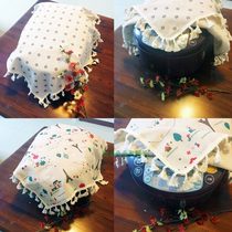 Electric cooker hood dust-proof anti-oil rice cooker curtain cover towels Home Kitchen Tea Tray Tea Set Universal Guaibu style