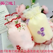 Rice White Sleeves Lace Autumn Winter Girl Cute Little Fresh Korean Version Short of Dirty Waterproof Sweet Meo Root Yarn