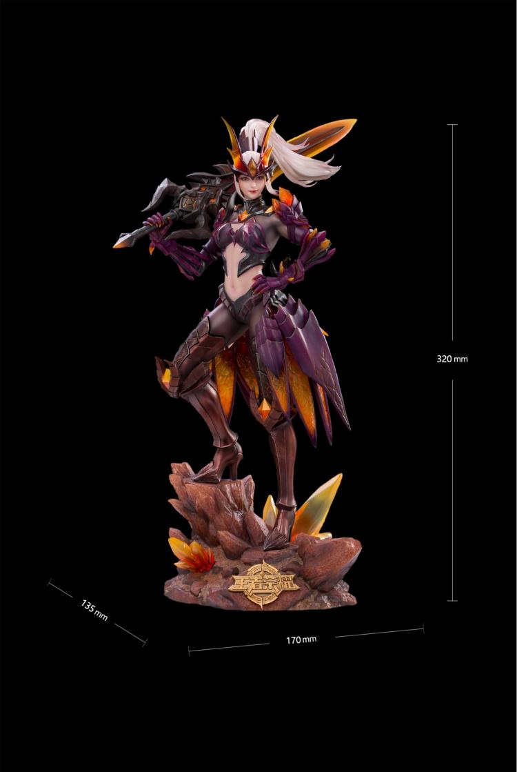 damtoys荣耀花木兰水晶猎龙者手办雕塑