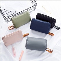 Simple multifunctional storage bag portable waterproof small lipstick bag solid color cosmetic bag (end on February 10)