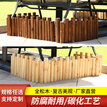 Anti-Corrosive Wood Fence Outdoor Garden Fenced Patio Indoor Carbonation Fence Balcony Decorated Outdoor Round Wood Small Wooden Studs