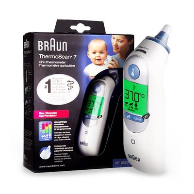 Braun博朗耳温枪宝宝婴儿测温家用红外线体温计 含耳套40只