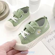 Solid soft bottom spring and autumn low-help childrens canvas shoes for men and women children cloth shoes baby toddler shoes small Daisy children shoes