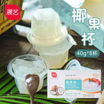 Exhibition Art Coconut Grain 40g * 24 Cup Coconut Pulp Jelly Pudding Zero Food Dessert Pearl Milk Tea Exclusive Baking Material