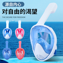Diving mirror breathing suit Adult swimming anti-fog mask Men and women breathing tube swimming equipment floating mask