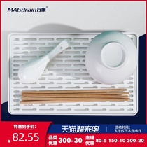 Creative drain tray shelf Household tray storage bathroom double drain multifunctional toothbrush cup mouthwash cup
