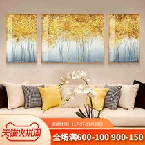 Living room decoration painting atmospheric light luxury model room hanging painting abstract painting sofa background wall triptographic modern simplicity