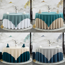 Round Table Terrace Cloth Thicken Hotel Big Round Table Tablecu Bouboutique Hotel Banquet table Dining Cloth Restaurant Table Cloth