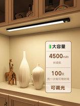 Charging body sensor light Wireless kitchen LED cabinet light Shoe cabinet wardrobe bookcase Automatic magnetic strip light strip