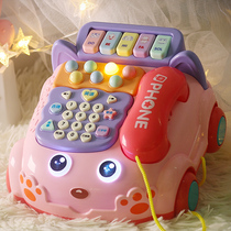 Childrens girl simulation phone landline toy mobile phone puzzle force brain 2 Baby one year old baby 6 months eight