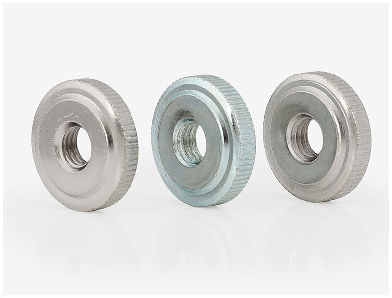 镀锌手拧螺母gb807 镀镍滚花薄头螺母 平头螺帽 m3m4m5m6m8m10