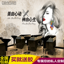 Custom 3D bamboo and wood fiberboard personality hairstyle quick plate Creative hair fashion barber shop retro high light painting