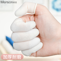 White silicone finger cover touch screen embroidery non-slip waterproof female work thin disposable finger cover protective glue