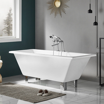 Bathtub Household high-legged one-piece independent 1 5 net celebrity 1 7 Japanese bath spa adult acrylic Chaise longue bathtub