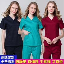 Elastic Body Wash washclothes Short sleeves pure cotton long sleeve Korean version brushed hand coat Sub-body suit Men and women Doctors surgery to wear