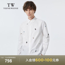 TeenieWeenie bear mens clothing autumn 2021 new embroidered long-sleeved white shirt business casual