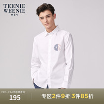 TeenieWeenie Bear mens spring business shirt Fashion temperament printed lapel long sleeve shirt