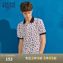 TeenieWeenie Bear mens fashion casual sailing print short-sleeved polo shirt summer mens T-shirt tide