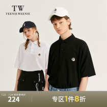 TeenieWeenie Bear mens Korean fashion casual lapel POLO shirt 2021 summer couple T-shirt