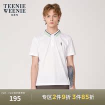 TeenieWeenie Bear mens Korean fashion embroidery lapel short-sleeved polo shirt summer mens T-shirt tide