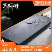 Rod Micos whole piece of black gold stone tea plate small tea sea extra large stone tea plate Stone tea table living room