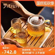 Rod Mico glass teapot set high temperature resistant bubble teapot home filter teacup tea tray kung fu tea set