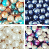 Pyramid-free white ABS high-profile pearl-fitored clothing auxiliary fake pearls casual bead handmade diy accessories