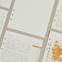 Loosbook replacement A5 horizontal line 6-hole detachable notebook paper inner paper fixing clip Notepad inner page coil book inner core paper book