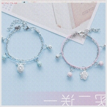 Cute student fashion bell Korean bracelet Ceramic sister cute kitten claw bracelet Honey bracelet Female student