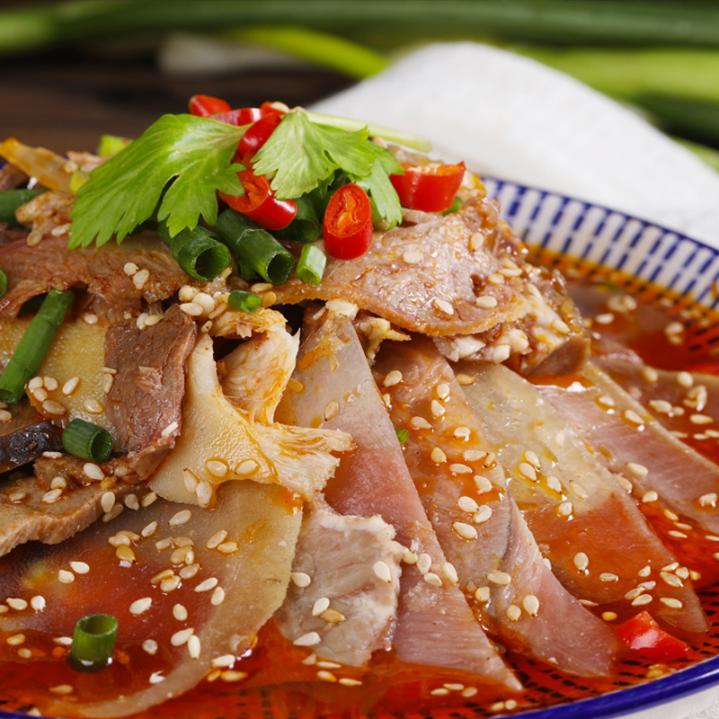 四川特产小吃私房凉拌菜夫妻肺片特色牛肉凉菜即食小吃250g