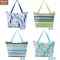 Esdan portable environmental protection tote bag Waterproof large capacity supermarket storage bag Shopping bag Picnic storage bag