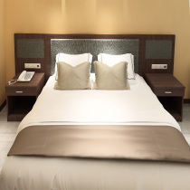 Hotel Standard room Guest room Big bed room Full set of furniture soft bag bedside soft back single apartment bed box bed screen