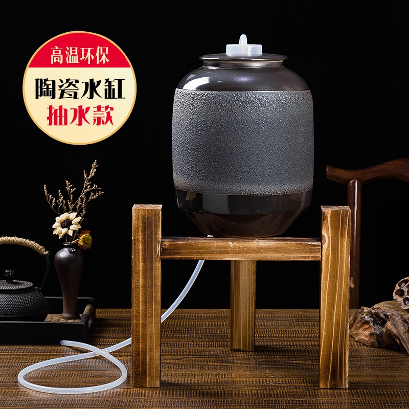 Kunfu tea bucket pumping model of tank ceramic household kitchen tea water tap them with tea water storage tank