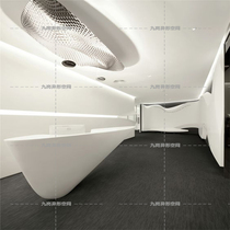 Jiugang creative personality GRG material bar office reception desk sand table welcome desk special-shaped front desk manufacturer customization