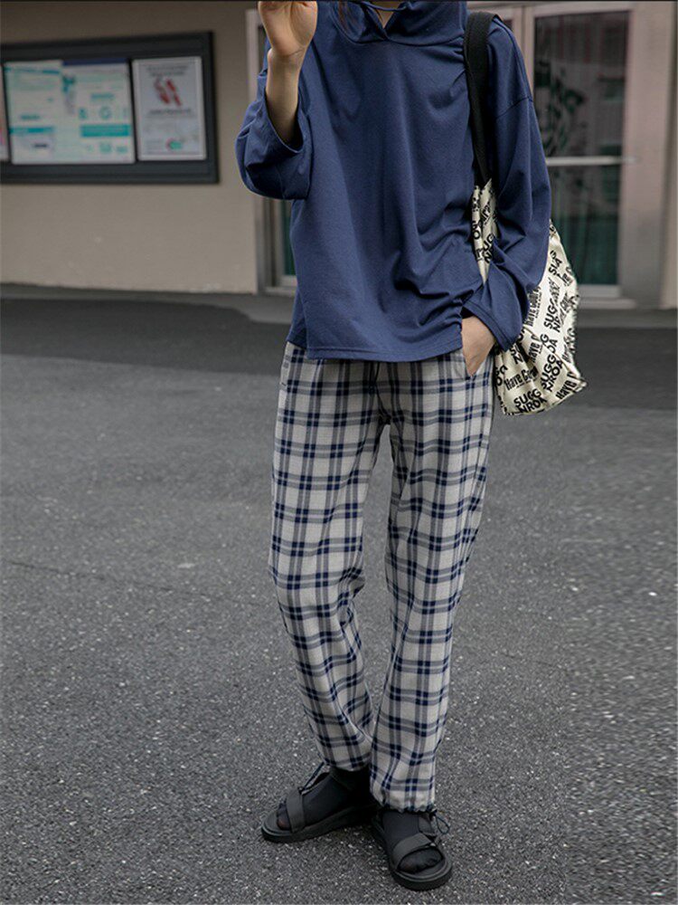 suggnroa宽松显瘦直筒九分裤