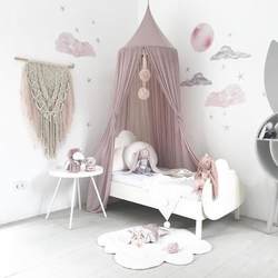 Bed curtain chiffon Ins tent breathable baby and children foreign trade light mosquito net dream hanging summer solid color new style