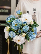 Retro-coke Peony Flower Simulation Flower Table Flower Delivery Flower Bouquet Decoration Living Room Tea Selection Bouquet