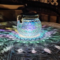 Outdoor warm solar decoration wavepoint LE minimal atmospheric courtyard crack hang tree camping glass peacock lamp