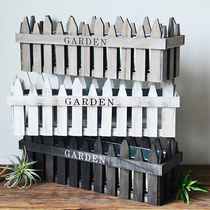 Succulents fence flower pot Garden Rectangular indoor small fence flower trough anti-corrosion wood White balcony Outdoor