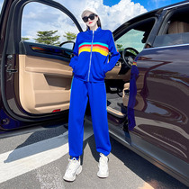 Casual Sports Suit Womens Tennis Red Temperament Fried Street Fashion Two Suits 2022 Spring New Port Wind Retro Tide