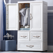 Childrens European style simple wardrobe storage cabinet plastic baby wardrobe baby locker simple home hanging wardrobe
