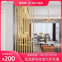 Light luxury Wrought iron partition Living room creative entrance decoration Net red metal column wall Simple modern Nordic screen