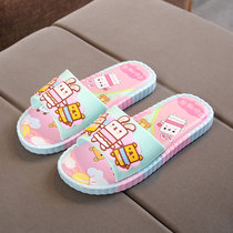 Silicone slippers children soft bottom floor for home silent women Summer indoor non-slip cute Korean wood floor