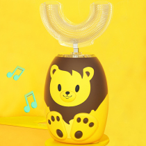 Electric shock bear childrens toothbrush U-shaped electric U-shaped baby 2-3-4-6 years old children over the age brushing tooth cleaning artifact