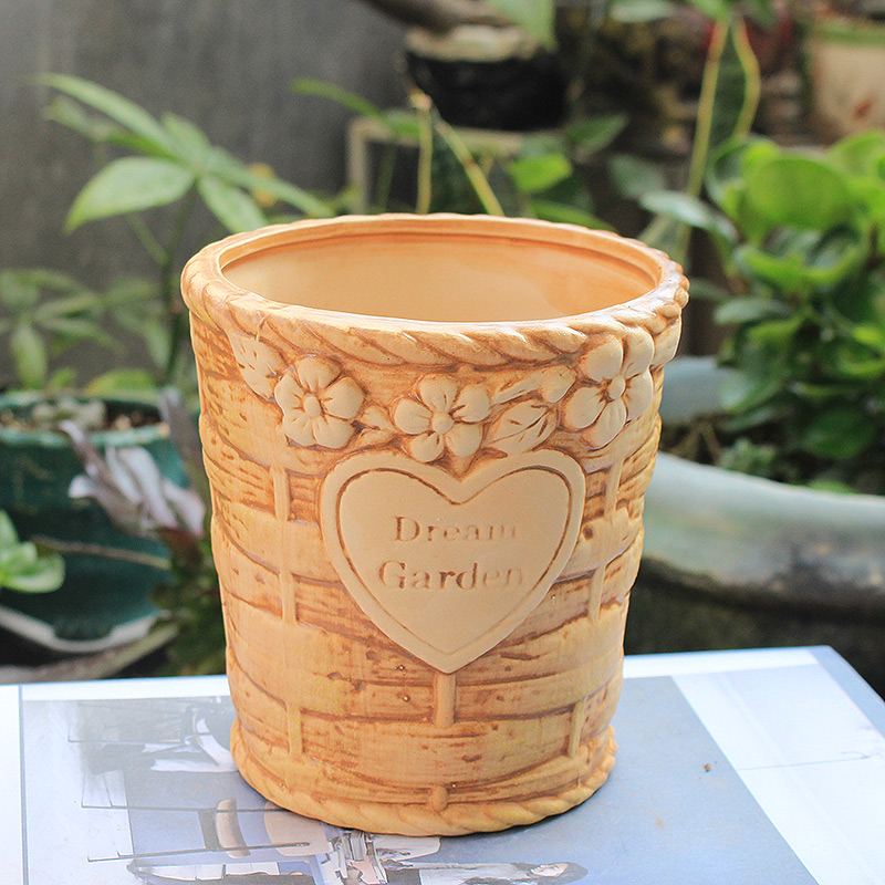 Flowerpot ceramic sale domestic large clearance of large diameter more than simple Korean meat meat plant new meat flower pot