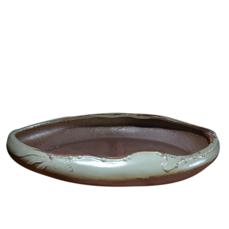 Elder brother up with large - diameter fleshy flowerpot ceramic special offer a clearance contracted creative package mail meat meat extra large platter coarse pottery