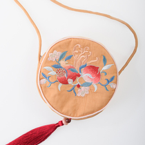 Wu buckle girl Hanfu (three more) with Hanfu bag childrens costume embroidery Han element accessories